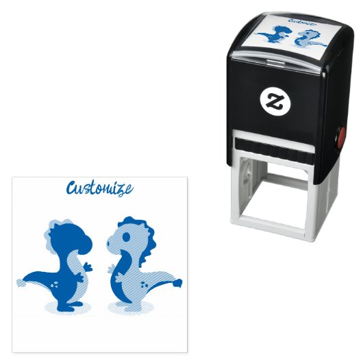 Tampon Auto-encreur Cute Dinosaur Paire Thunder_Cove (En situation)
