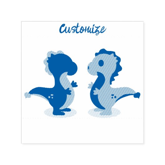 Tampon Auto-encreur Cute Dinosaur Paire Thunder_Cove (Design)