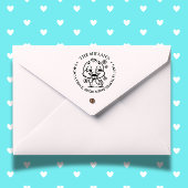 Tampon Auto-encreur Cute Floral Duck thème