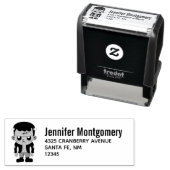 Tampon Auto-encreur Cute Funny Frankenstein Monster Halloween (En situation)