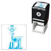 Tampon Auto-encreur Cute Giraffe Munching Thunder_Cove (En situation)