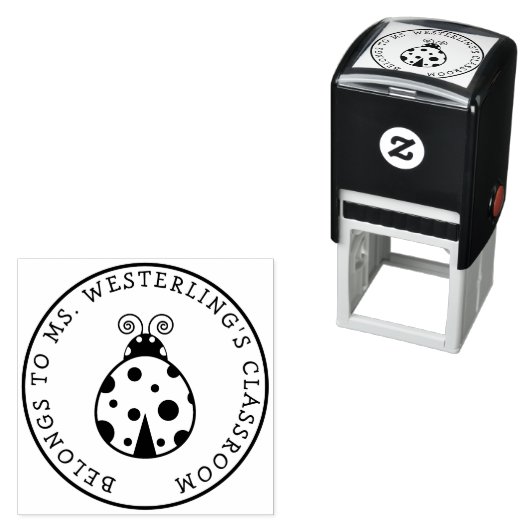 Tampon Auto-encreur Cute Lady Bug propriété de l'enseignant (En situation)