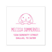 Tampon Auto-encreur Cute lapin lapin Peeeing au-dessus Adresse 2 (Design)