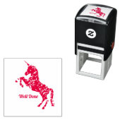 Tampon Auto-encreur Cute licorne Bravo timbre enseignant (En situation)