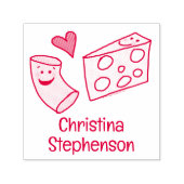 Tampon Auto-encreur Cute Mac Love Fromage Personnalisé Chef / Enseigna (Design)