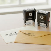 Tampon Auto-encreur Cute Minimalist Name & Address | Modern Simple