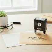 Tampon Auto-encreur Cute Minimalist Name & Address | Modern Simple