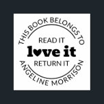 Tampon Auto-encreur Cute Moderne Lire Il Aime Il Retourner Il Plaque L<br><div class="desc">Timbre auto-encre plaque avec ce livre appartient à et votre nom en texte courbe autour d'un design de typographie mignon avec un coeur remplaçant le o en amour. Lisez-le l'amour lui retourner le timbre auto-encastré avec des polices modernes et un peu de coeur. Lisez l'amour il retourner le timbre vous...</div>