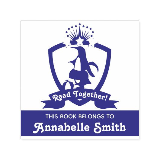 Tampon Auto-encreur Cute Penguin Ce livre appartient à Bookplate pour  (Design)