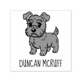 Tampon Auto-encreur Cute Scottish Terrier Dog Custom Name (Design)