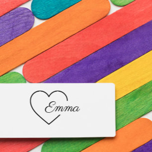 Tampon Auto-encreur Cute Sweet Heart Girl Nom personnalisé