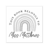 Tampon Auto-encreur Cute Teacher Library Arc-en-ciel (Design)