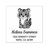 Tampon Auto-encreur Cute Tiger Cub Address (Design)