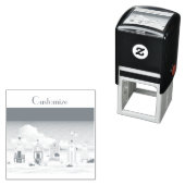 Tampon Auto-encreur Cute Tiny Beach Shacks Thunder_Cove (En situation)