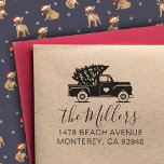 Tampon Auto-encreur Cute Vintage Christmas Truck Adresse de retour<br><div class="desc">Cute Vintage Christmas Truck Return Adresse timbre auto-encrage</div>