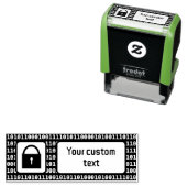 Tampon Auto-encreur Cyber / Sécurité des données - Verrouillage et cod (En situation)