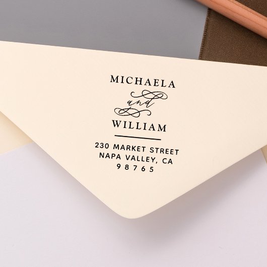 Tampon Auto-encreur Cycle moderne Créez votre propre adresse de retour