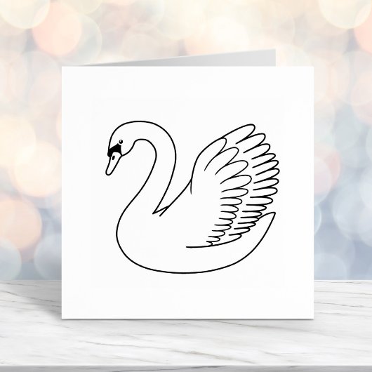 Tampon Auto-encreur Cygne blanc