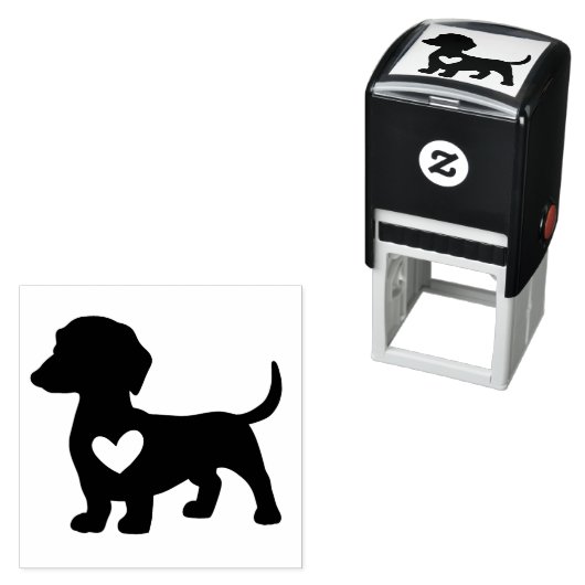 Tampon Auto-encreur Dachshund Love Chien auto-auto-auto-auto-Inking Ti (En situation)