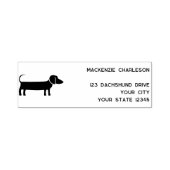 Tampon Auto-encreur Dachshund Wiener Sauser Adresse du chien (Design)