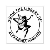 Tampon Auto-encreur Dancing Fairy Butterfly Wings Bibliothèque Nom du  (Design)