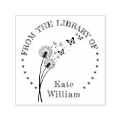 Tampon Auto-encreur Dandelion floral Livre De la bibliothèque de timbr (Design)