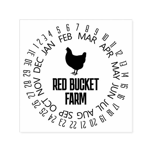 Tampon Auto-encreur Date de l'oeuf (Design)