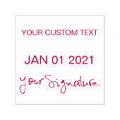 Tampon Auto-encreur Date de signature Date de signature Texte personna (Design)