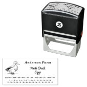 Tampon Auto-encreur Date d'encerclement - Carton des oeufs de canard d (En situation)