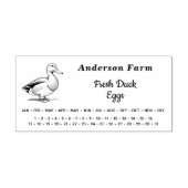 Tampon Auto-encreur Date d'encerclement - Carton des oeufs de canard d (Design)