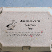 Tampon Auto-encreur Date d'encerclement - Carton des oeufs de canard d