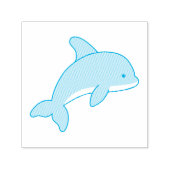 Tampon Auto-encreur Dauphin de saut de dessin (Design)