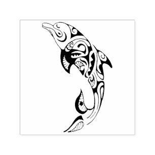 Tampon Auto-encreur Dauphin tribal