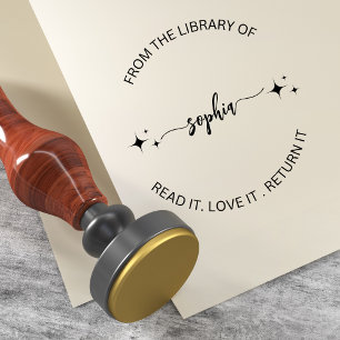 Tampon Auto-encreur De la bibliothèque de ce livre appartient à Nm per