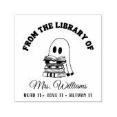 Tampon Auto-encreur De La Bibliothèque De | Cute Livre d'enseignant su (Design)