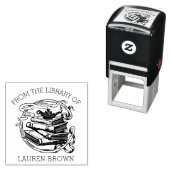 Tampon Auto-encreur De la bibliothèque d'ExLibris Ce livre appartient  (En situation)