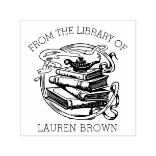 Tampon Auto-encreur De la bibliothèque d'ExLibris Ce livre appartient 