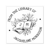 Tampon Auto-encreur De la bibliothèque d'initiales de livres botanique (Design)