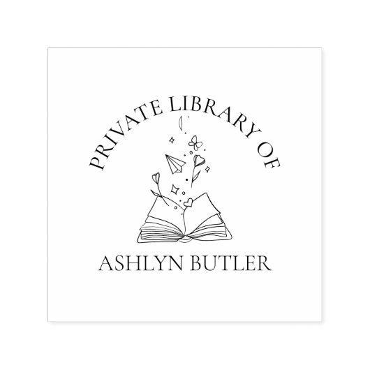 Tampon Auto-encreur De La Bibliothèque Du Timbre En Caoutchouc (Design)