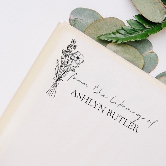 Tampon Auto-encreur De La Bibliothèque Du Timbre En Caoutchouc De Nom 