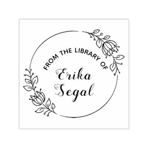 Tampon Auto-encreur De la bibliothèque du timbre fait sur commande de