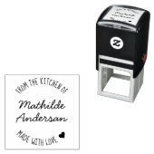 Tampon Auto-encreur De la cuisine de Made with Love par Nom de script (En situation)