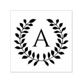Tampon Auto-encreur Decorative Laurel Wreath With Custom Monogram (Design)