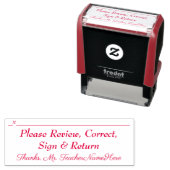 Tampon Auto-encreur Demande de révision de documents et nom Timbre en (En situation)