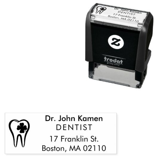 Tampon Auto-encreur Dentiste | Bureau dentaire (En situation)