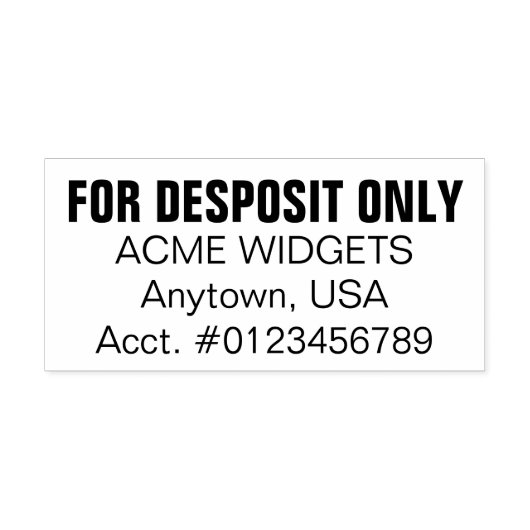 Tampon Auto-encreur Dépôt bancaire (Design)