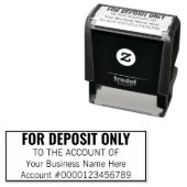 Tampon Auto-encreur Dépôt uniquement Banque d'affaires de base personn (En situation)