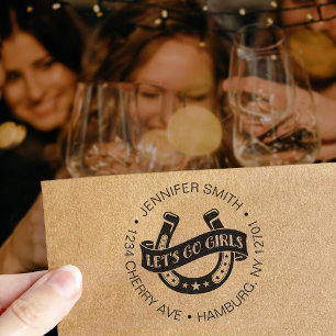 Tampon Auto-encreur Desert Cowgirl Dernier Rodeo Bachelorette Party