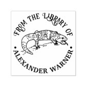 Tampon Auto-encreur Desert Gila Monster Lizard Library Nom du livre (Design)