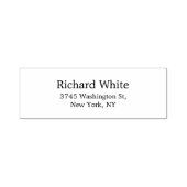 Tampon Auto-encreur Design élégant Noir & Blanc Plaine Élégant Moderne (Design)